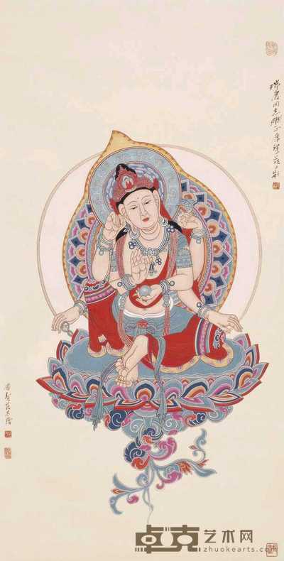 潘絜兹 观音 立轴 120×61cm